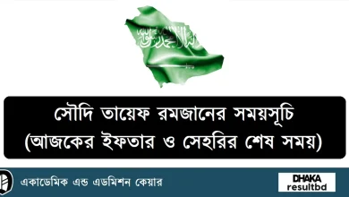 সৌদি তায়েফ রমজানের সময়সূচি