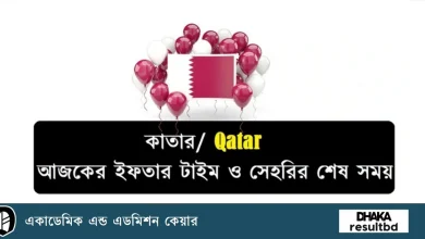 কাতার আজকের ইফতার টাইম ও সেহরির শেষ সময়