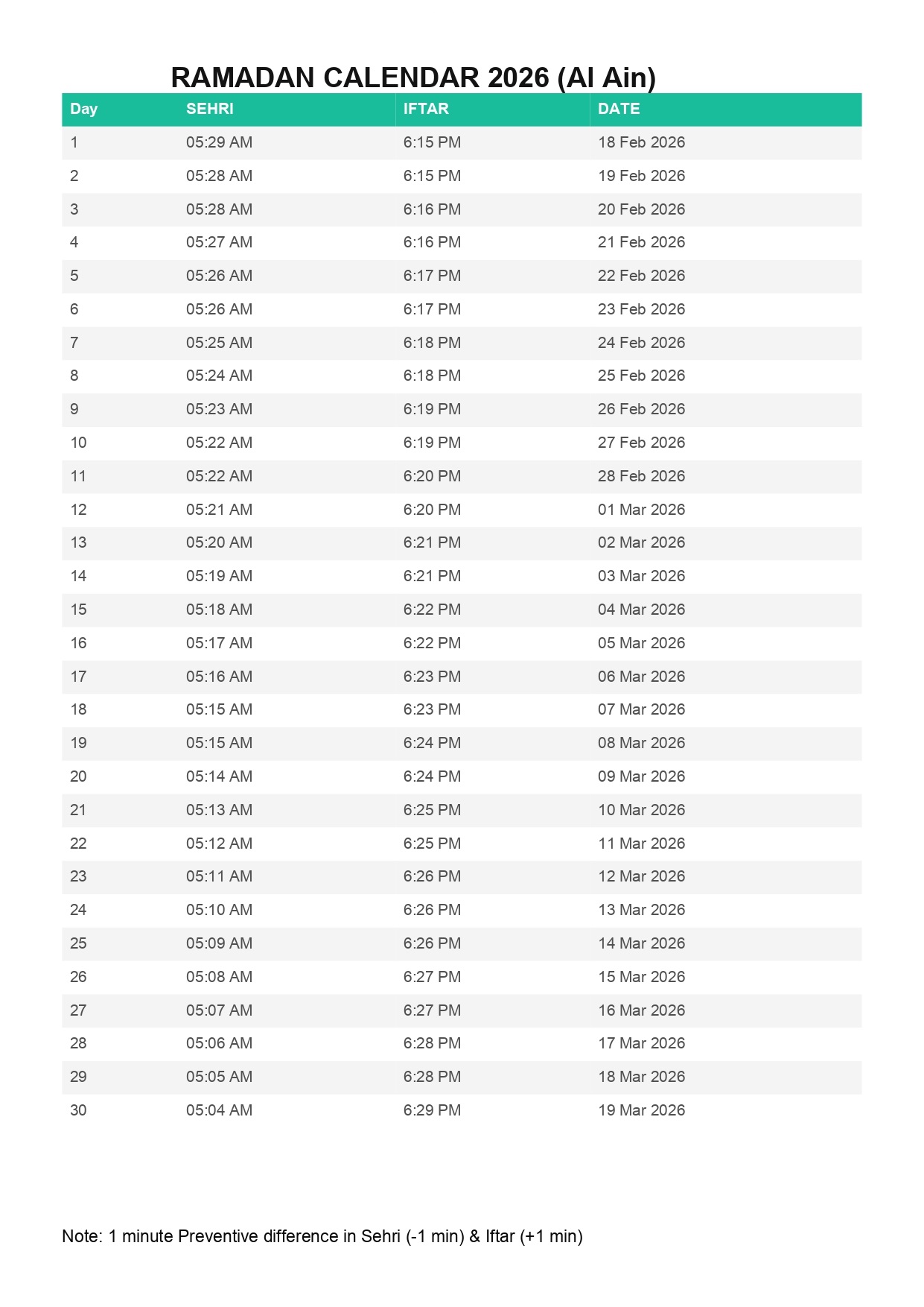 Al Ain-ramadan-calendar-2026 pdf